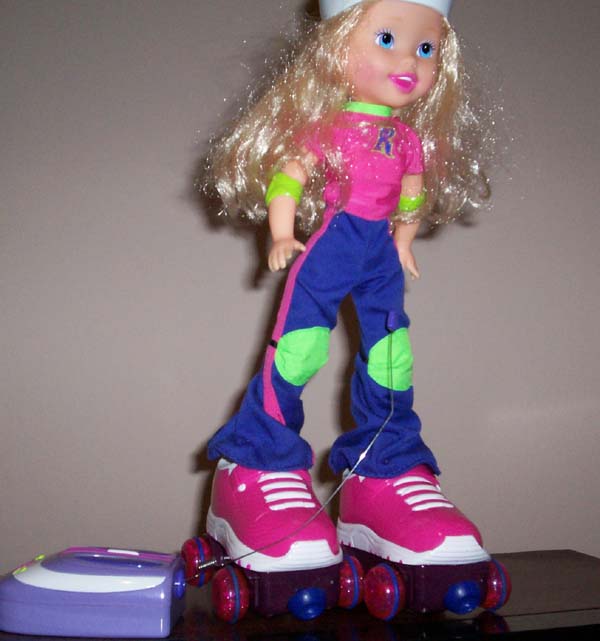 barbie remote control roller skating doll